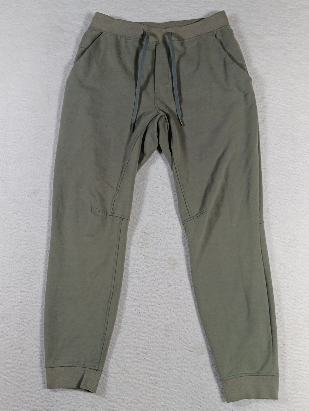 Lululemon City Sweat Joggers Mens Medium Green Fleece Gym Athleisure Lounge